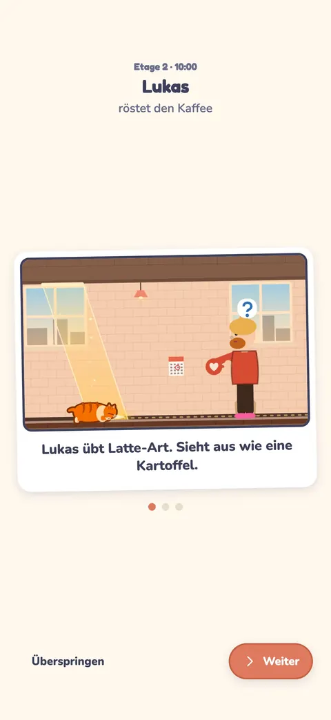 Die Geschichte eines Nachbarn im Katzencafé: Latte Art, die wie eine Kartoffel aussieht