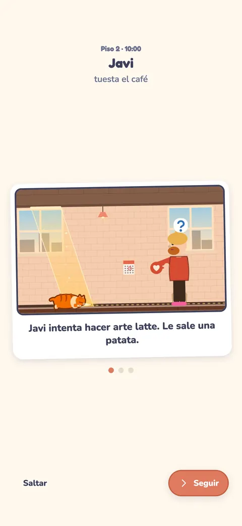La historia de un vecino en El Café de los Gatos: un arte latte que parece una patata