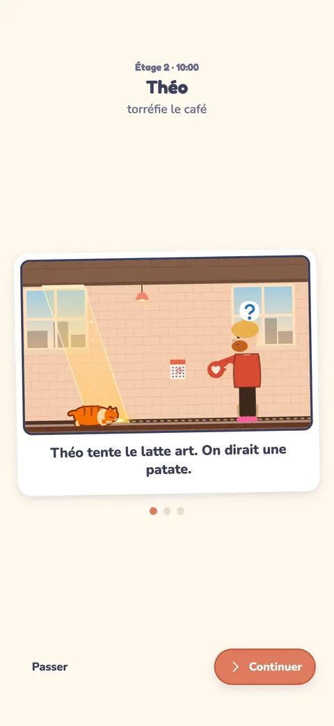 L'histoire d'un voisin au Bar à Chats : un latte art qui ressemble à une patate